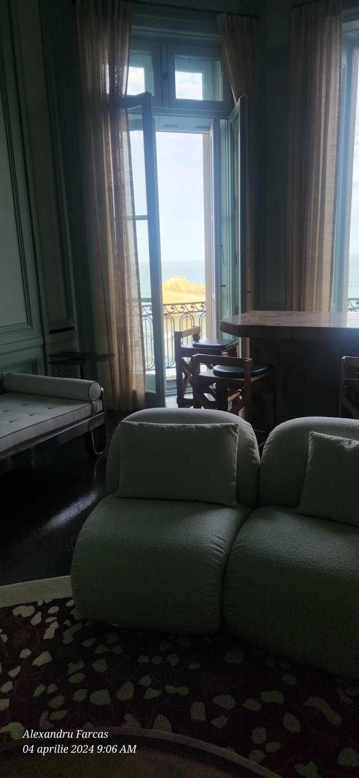Salon ouvert sur l'océan, Villa Begoña à Biarritz